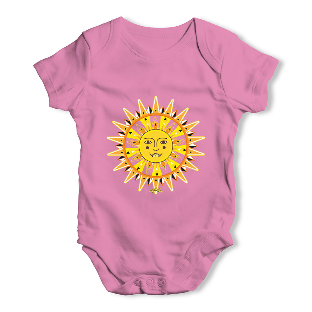 Ornate Sun Face Baby Grow Bodysuit