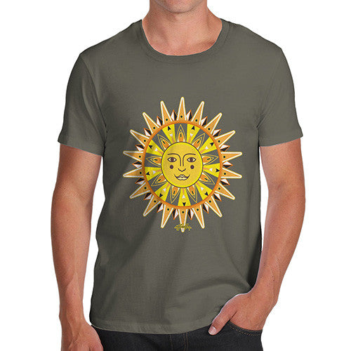 Men's Ornate Sun Face T-Shirt