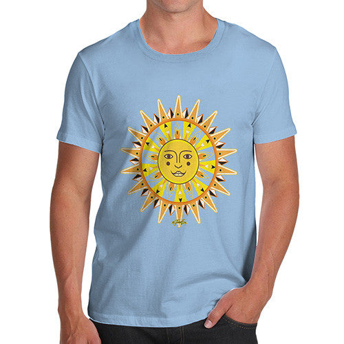 Men's Ornate Sun Face T-Shirt