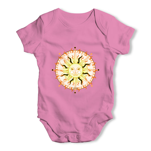 Celestial Sun Face Baby Grow Bodysuit