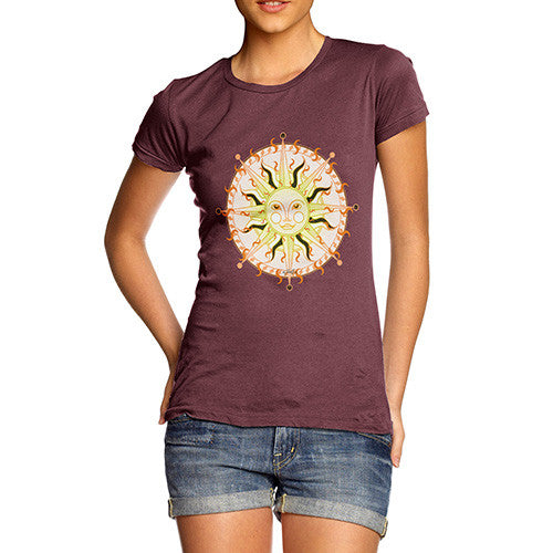 Women's Celestial Sun Face T-Shirt