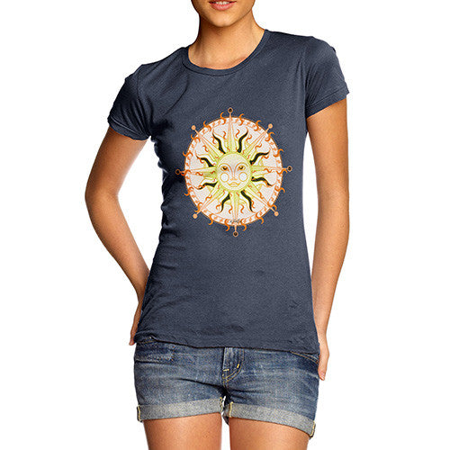 Women's Celestial Sun Face T-Shirt