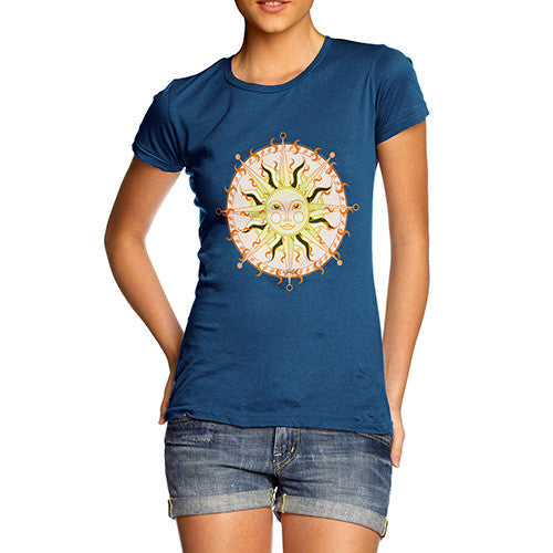 Women's Celestial Sun Face T-Shirt