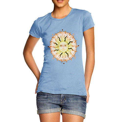 Women's Celestial Sun Face T-Shirt