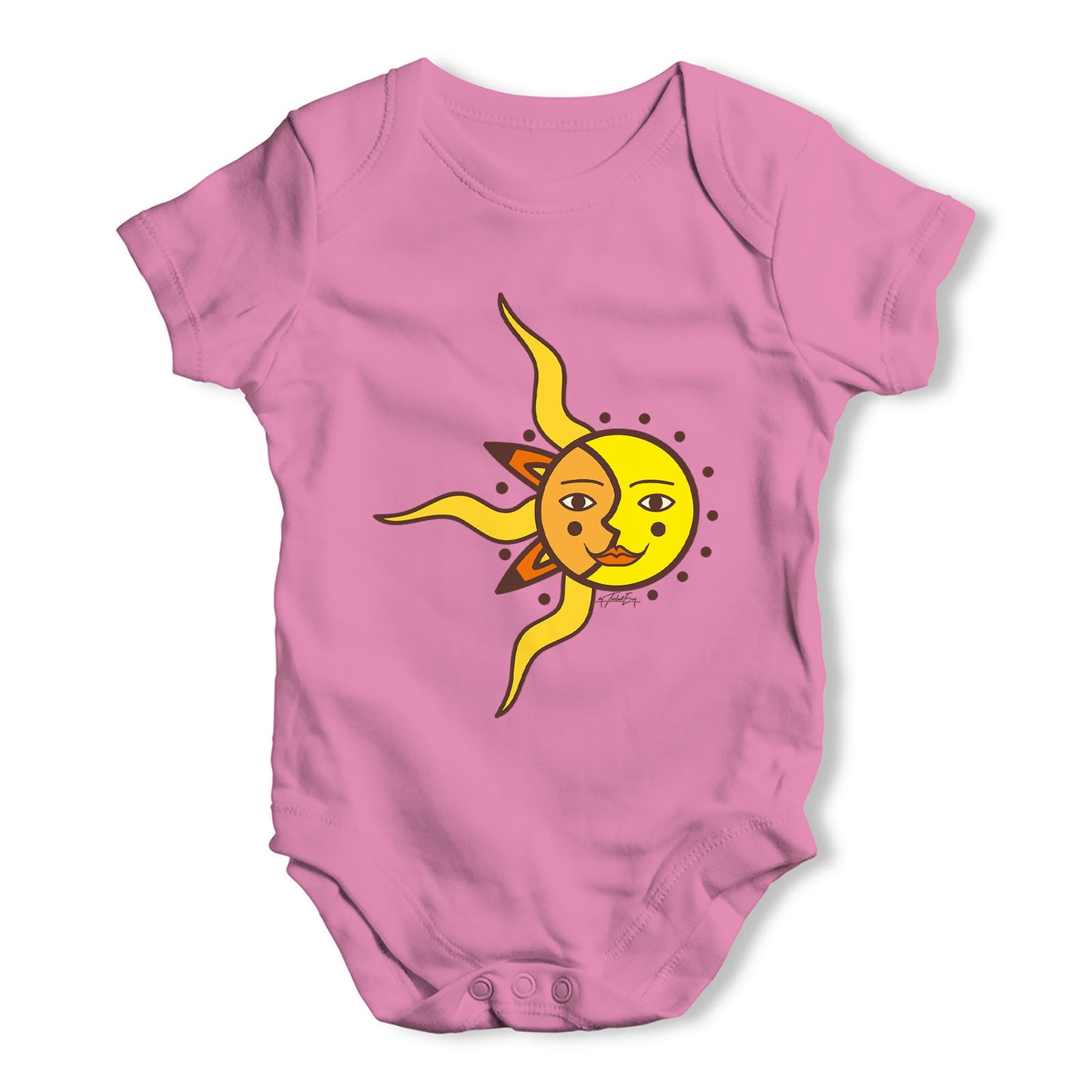 Artsy Sun Face Baby Grow Bodysuit