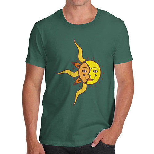 Men's Artsy Sun Face T-Shirt