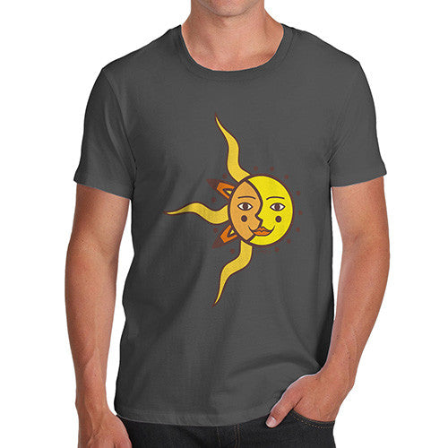Men's Artsy Sun Face T-Shirt