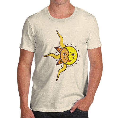 Men's Artsy Sun Face T-Shirt