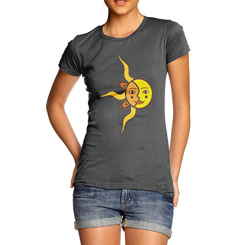 Women's Artsy Sun Face T-Shirt