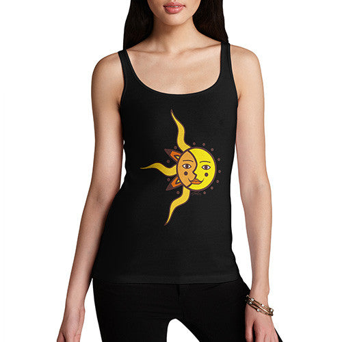 Women's Artsy Sun Face Tank Top