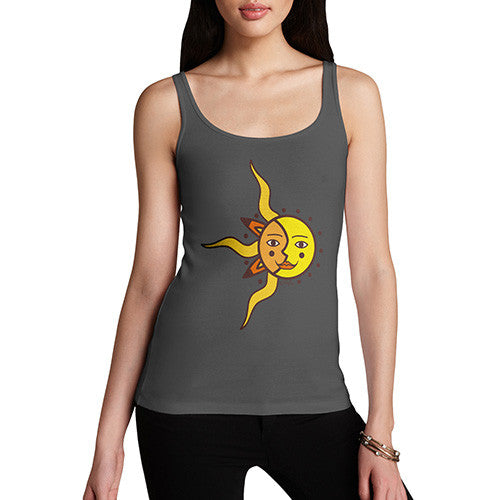 Women's Artsy Sun Face Tank Top