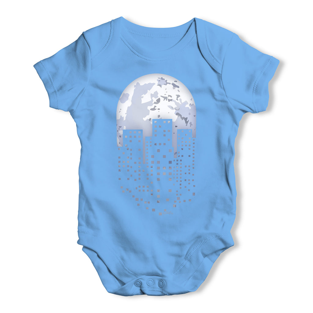 Pixel Art Planet Earth Baby Grow Bodysuit