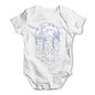 Pixel Art Planet Earth Baby Grow Bodysuit