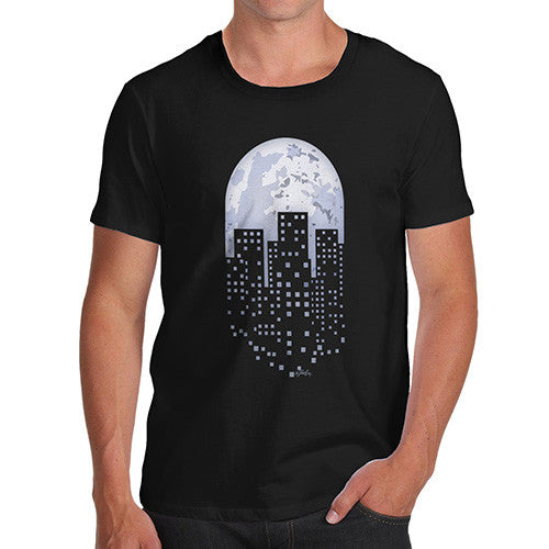 Men's Pixel Art Planet Earth T-Shirt