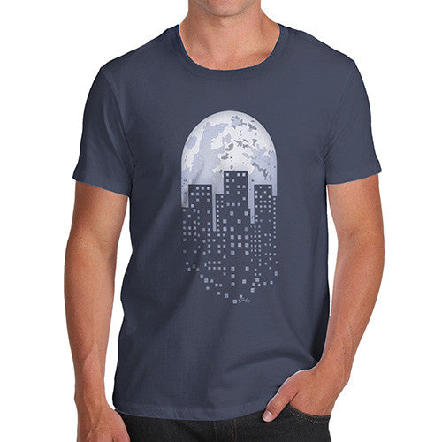 Men's Pixel Art Planet Earth T-Shirt