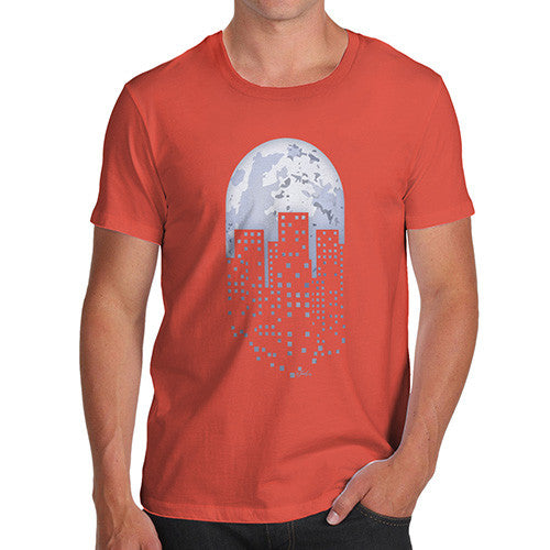 Men's Pixel Art Planet Earth T-Shirt