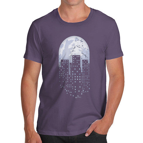 Men's Pixel Art Planet Earth T-Shirt