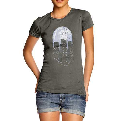 Women's Pixel Art Planet Earth T-Shirt