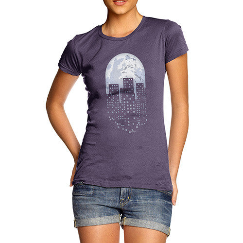 Women's Pixel Art Planet Earth T-Shirt