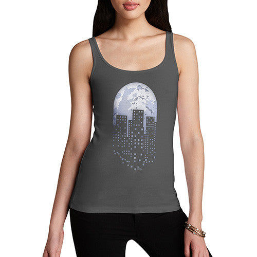 Women's Pixel Art Planet Earth Tank Top