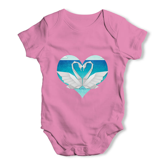 Sweetheart Swan Heart Baby Grow Bodysuit