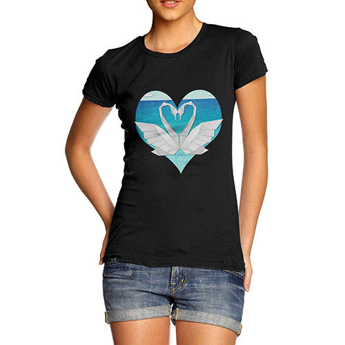 Women's Sweetheart Swan Heart T-Shirt