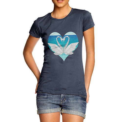 Women's Sweetheart Swan Heart T-Shirt