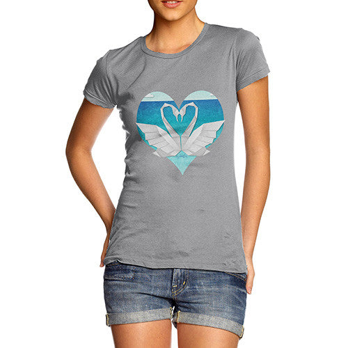 Women's Sweetheart Swan Heart T-Shirt