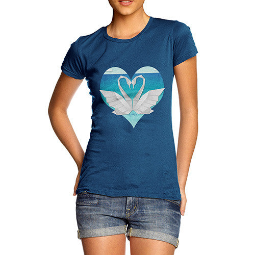 Women's Sweetheart Swan Heart T-Shirt