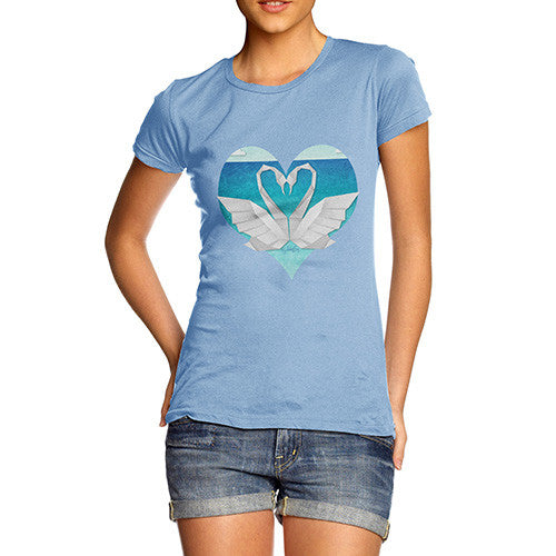 Women's Sweetheart Swan Heart T-Shirt