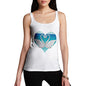 Women's Sweetheart Swan Heart Tank Top