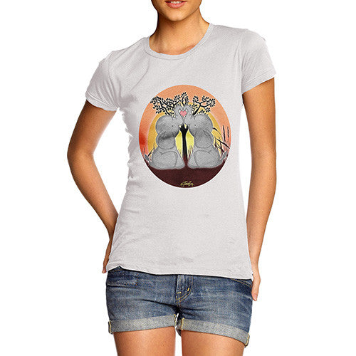 Women's Elephant Trunk Heart T-Shirt