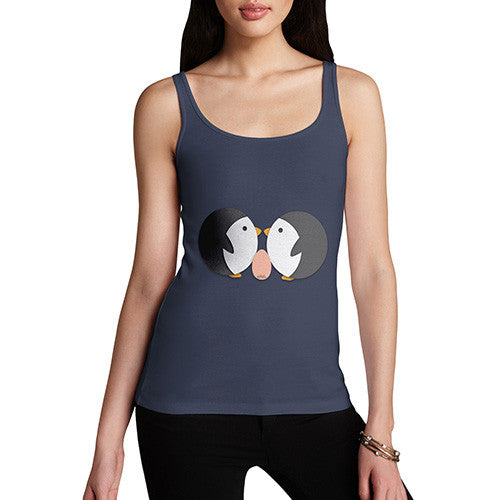 Women's Lovely Love Penguins Tank Top