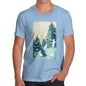 Men's Rabbits in Snow Covered Woods T-Shirt