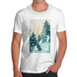 Men's Rabbits in Snow Covered Woods T-Shirt