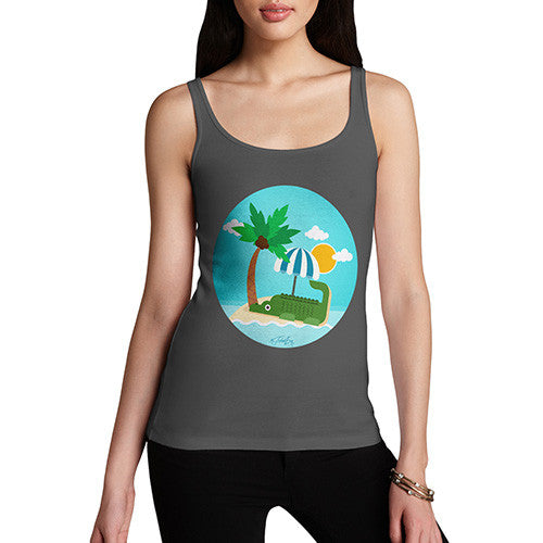 Women's Croc On The Beach Tank Top