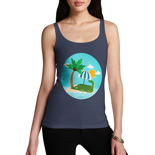 Women's Croc On The Beach Tank Top