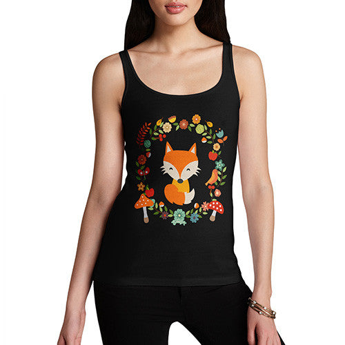 Women's White Fox Tank Top