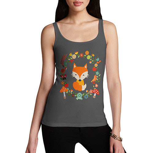 Women's White Fox Tank Top