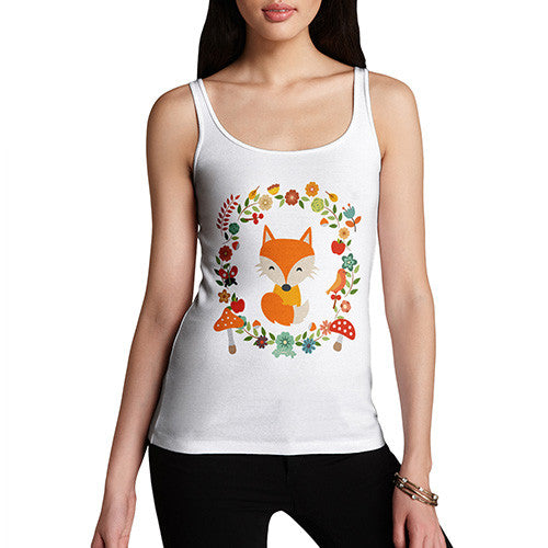 Women's White Fox Tank Top