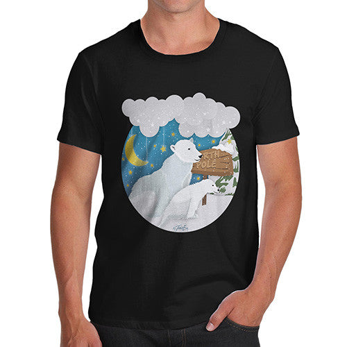 Men's Polar Bear At The North Pole T-Shirt