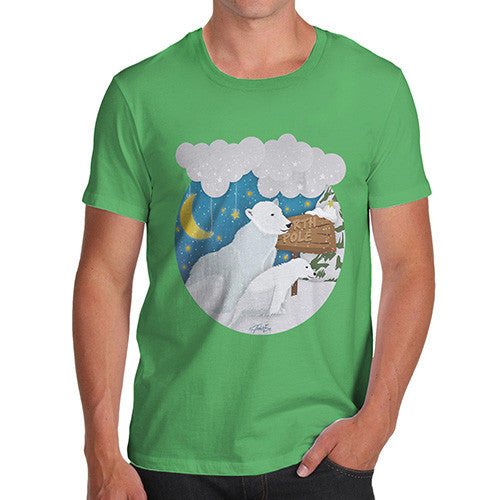 Men's Polar Bear At The North Pole T-Shirt