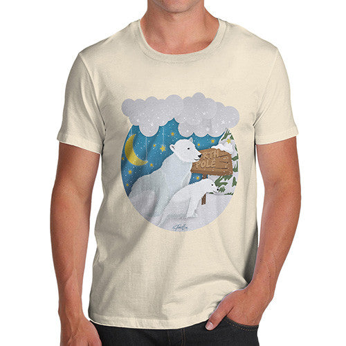 Men's Polar Bear At The North Pole T-Shirt