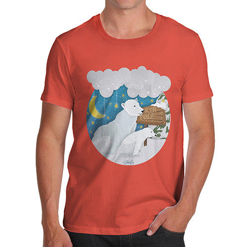 Men's Polar Bear At The North Pole T-Shirt