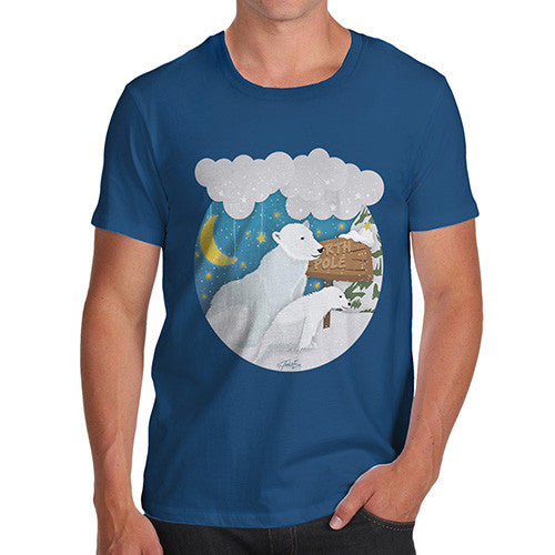 Men's Polar Bear At The North Pole T-Shirt