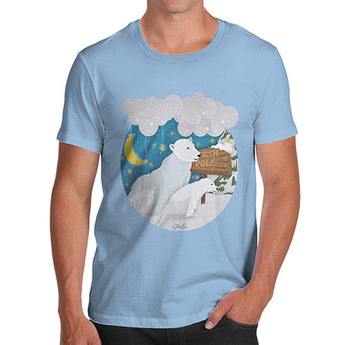 Men's Polar Bear At The North Pole T-Shirt