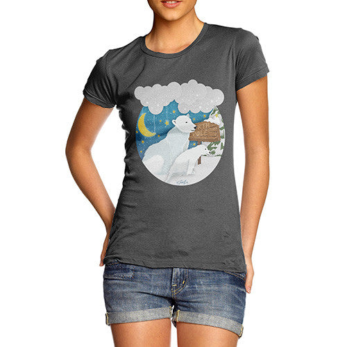 Women's Polar Bear At The North Pole T-Shirt