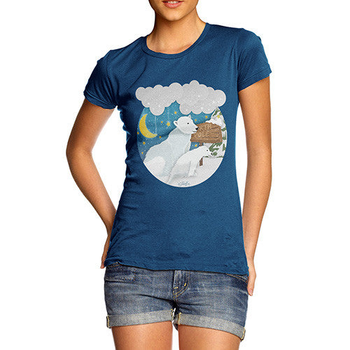 Women's Polar Bear At The North Pole T-Shirt