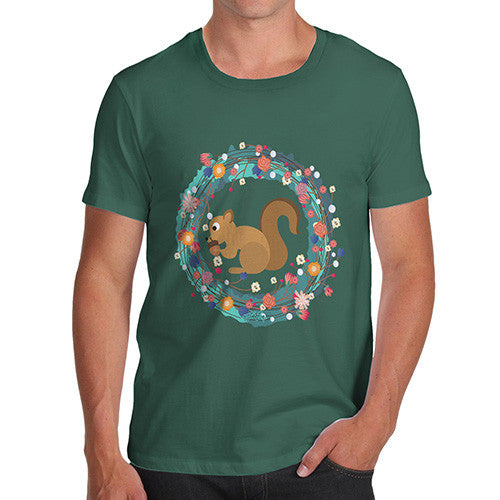 Men's Squirrel Eating Acorns T-Shirt