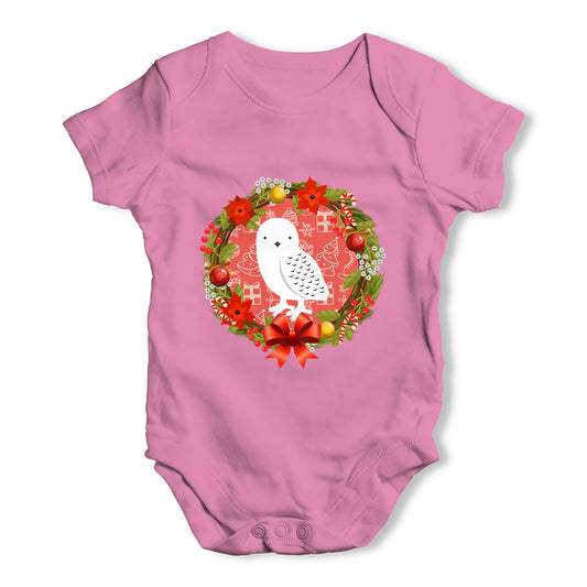 Festive Owl Baby Grow Bodysuit